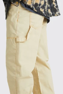 Relaxed Overdye Acid Wash Carpenter Trouser | BoohooMAN UK