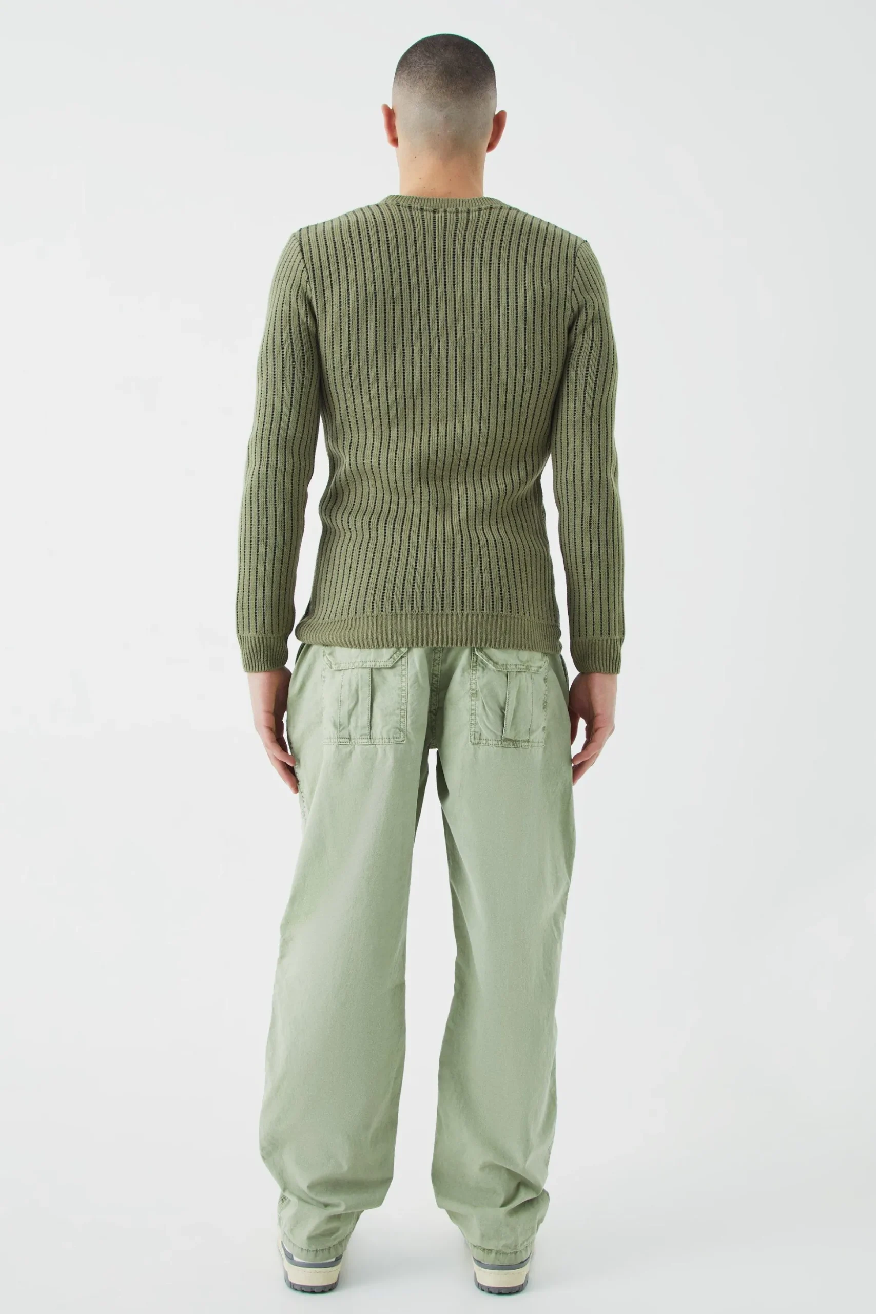 Relaxed Overdye Acid Wash Trouser | BoohooMAN UK