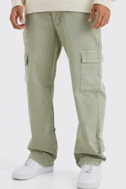 Relaxed Overdye Cargo Trouser | BoohooMAN UK