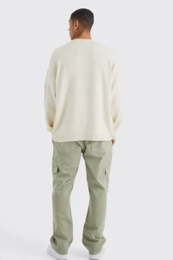 Relaxed Overdye Cargo Trouser | BoohooMAN UK