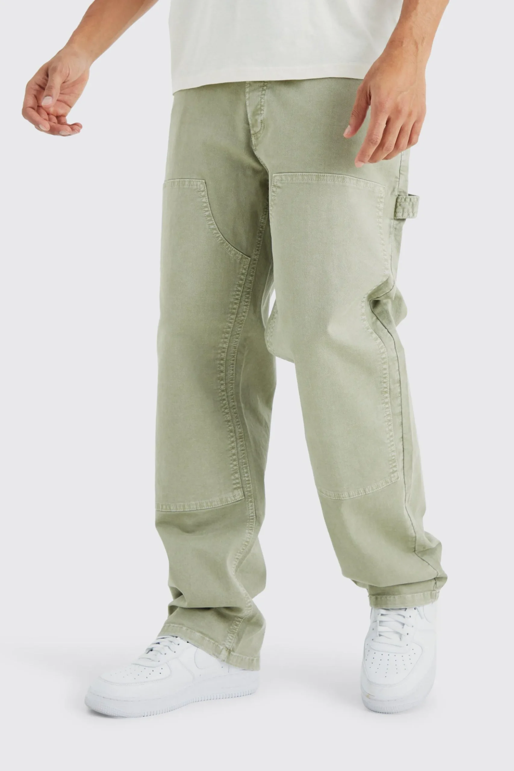 Relaxed Overdye Carpenter Trouser | BoohooMAN UK