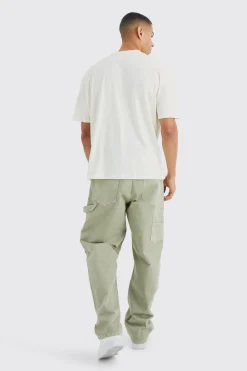 Relaxed Overdye Carpenter Trouser | BoohooMAN UK