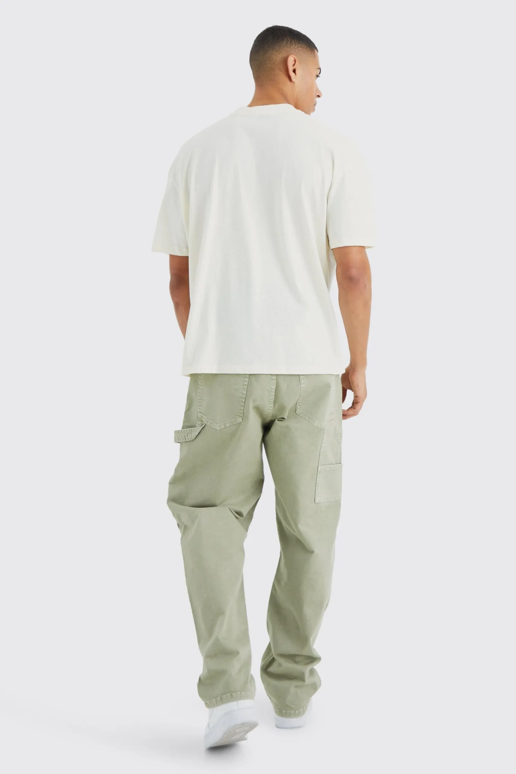 Relaxed Overdye Carpenter Trouser | BoohooMAN UK