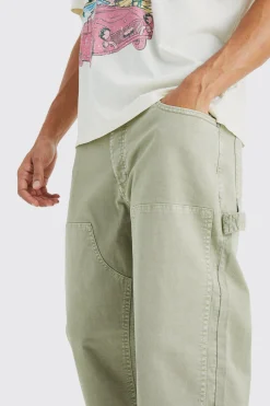 Relaxed Overdye Carpenter Trouser | BoohooMAN UK