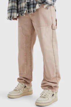 Relaxed Overdye Carpenter Trouser | BoohooMAN UK