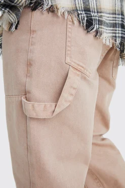 Relaxed Overdye Carpenter Trouser | BoohooMAN UK