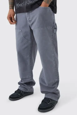 Relaxed Overdye Carpenter Trouser | BoohooMAN UK
