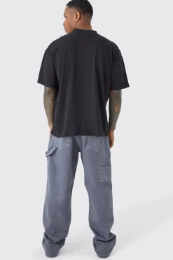 Relaxed Overdye Carpenter Trouser | BoohooMAN UK