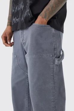 Relaxed Overdye Carpenter Trouser | BoohooMAN UK