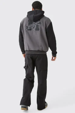 Relaxed Overdye Carpenter Split Hem Trouser | BoohooMAN UK