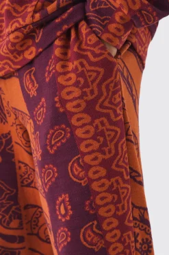 Relaxed Paisley Jacquard Split Hem Jogger | BoohooMAN UK