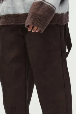 Relaxed Pu Carpenter Trousers | BoohooMAN UK