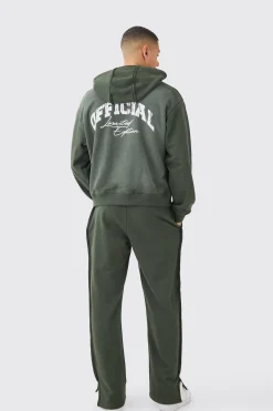 Relaxed Raw Seam Spray Wash Joggers | BoohooMAN UK