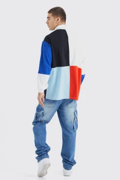 Relaxed Rigid Cargo Jeans | BoohooMAN UK