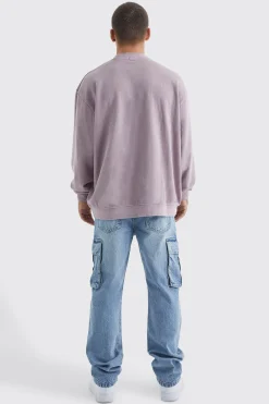 Relaxed Rigid Cargo Jeans | BoohooMAN UK