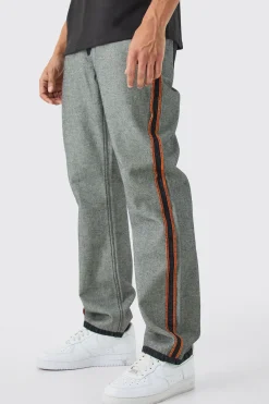 Relaxed Rigid Contrast Washed Jeans In Washed Black | BoohooMAN UK