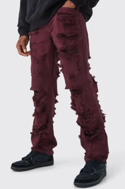 Relaxed Rigid Extreme Ripped Jean | BoohooMAN UK