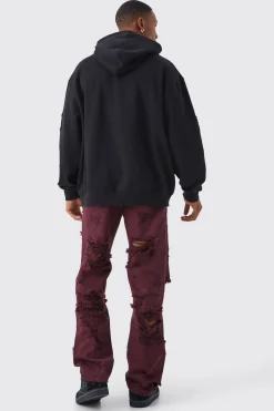 Relaxed Rigid Extreme Ripped Jean | BoohooMAN UK