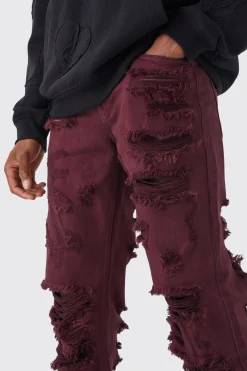 Relaxed Rigid Extreme Ripped Jean | BoohooMAN UK