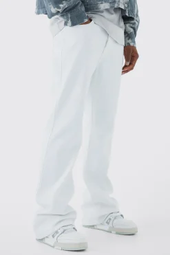 Relaxed Rigid Flare Jean | BoohooMAN UK