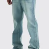 Relaxed Rigid Flare Jean | BoohooMAN UK