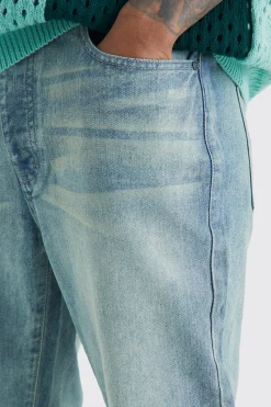 Relaxed Rigid Flare Jean | BoohooMAN UK