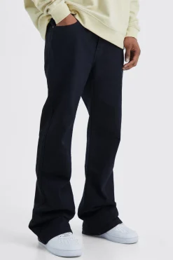 Relaxed Rigid Flare Jean | BoohooMAN UK