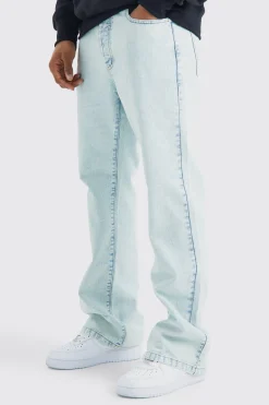 Relaxed Rigid Flare Jean | BoohooMAN UK