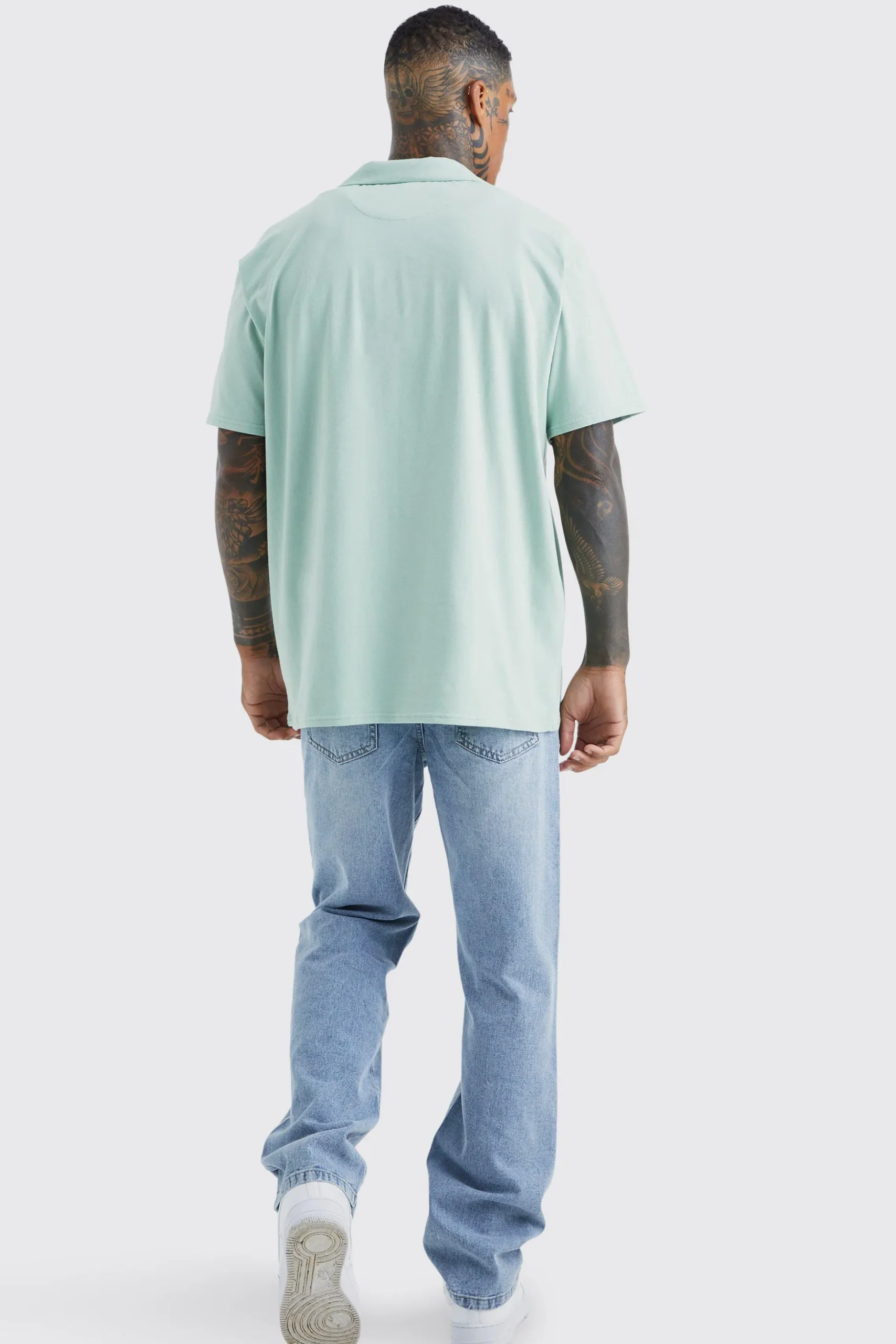 Relaxed Rigid Jean | BoohooMAN UK