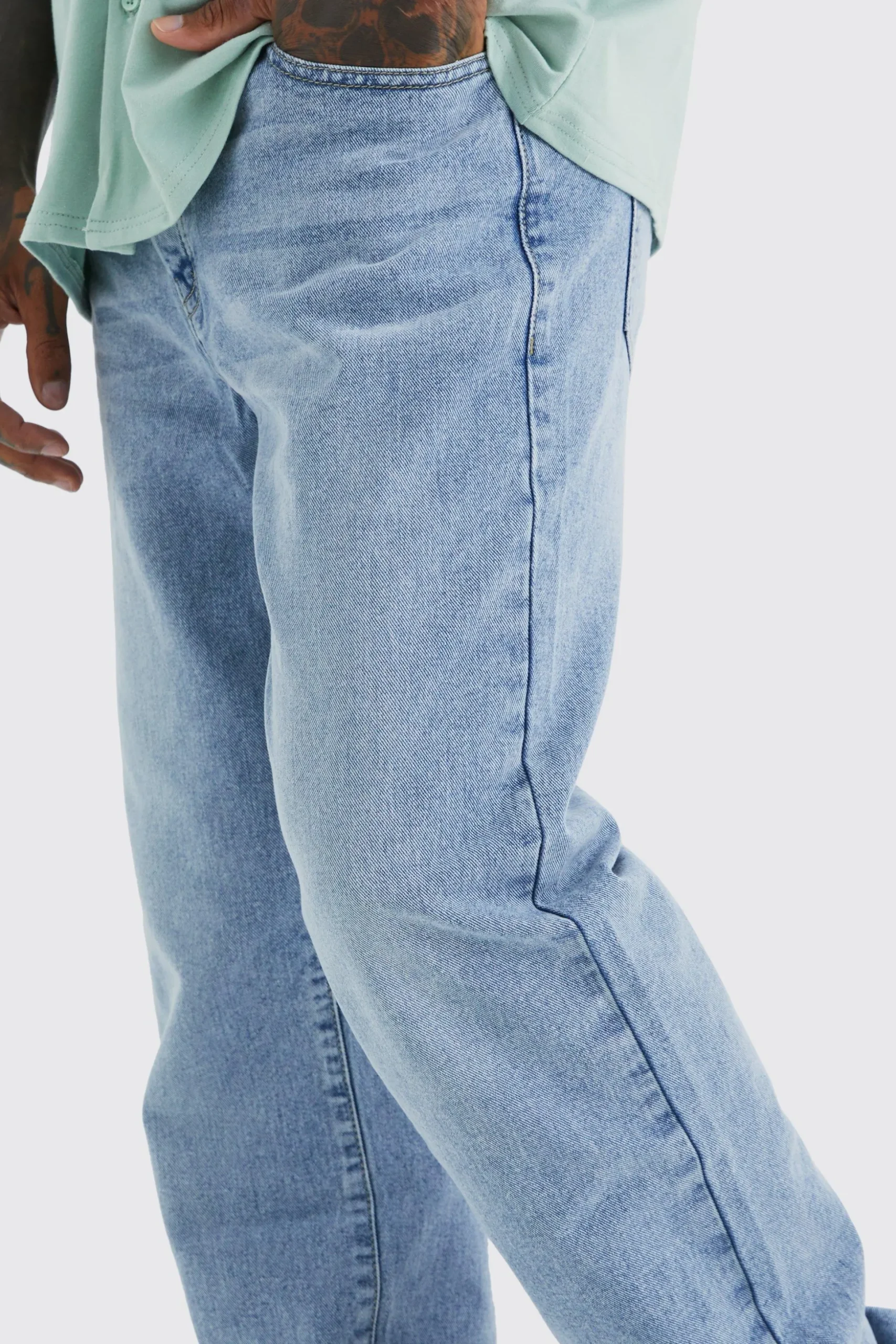 Relaxed Rigid Jean | BoohooMAN UK