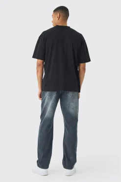 Relaxed Rigid Jean In Mid Grey | BoohooMAN UK