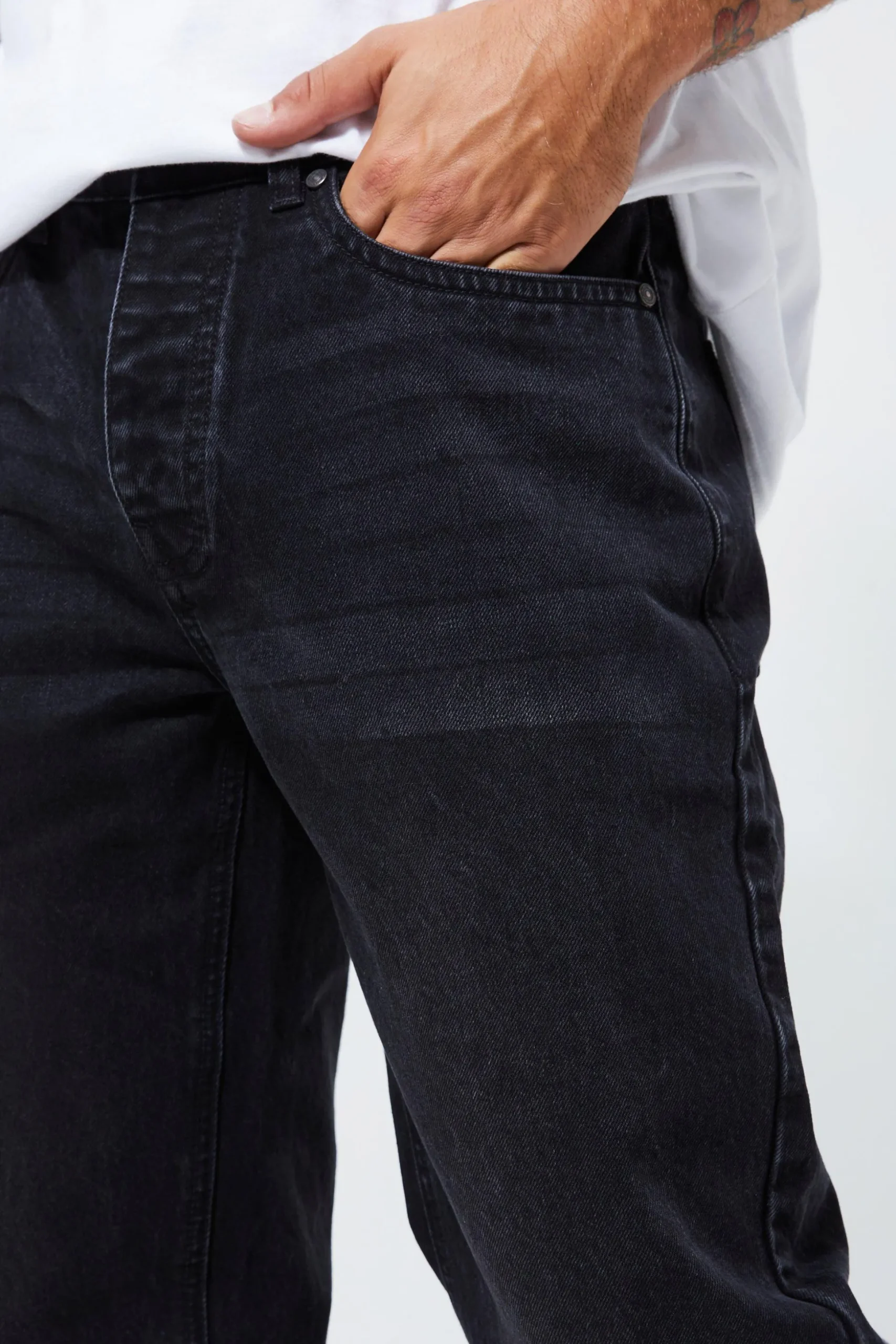 Relaxed Rigid Jeans | BoohooMAN UK