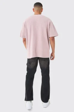 Relaxed Rigid Ripped Knee Carpenter Jeans In Washed Black | BoohooMAN UK