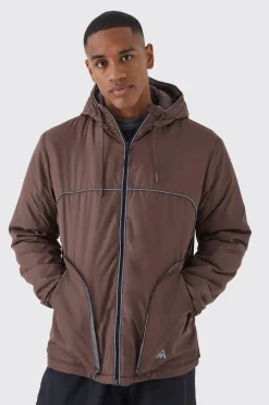 Relaxed Ripstop Jacket With Reflective | BoohooMAN UK