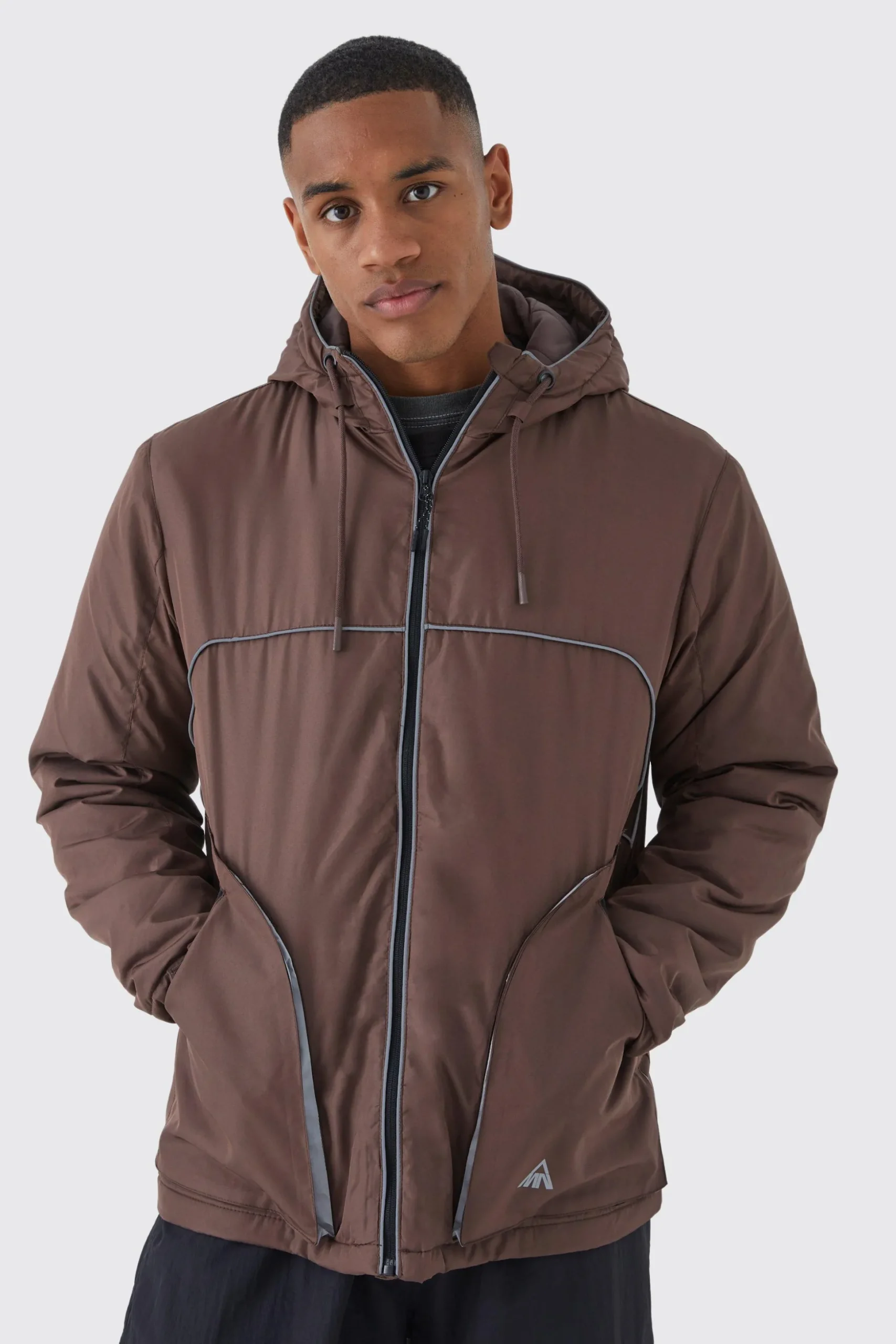 Relaxed Ripstop Jacket With Reflective | BoohooMAN UK