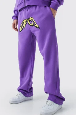 Relaxed Satin Ofcl Gusset Jogger | BoohooMAN UK