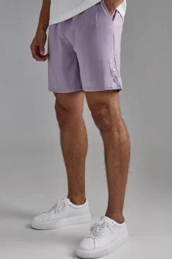 Relaxed Scuba Short With Poppers | BoohooMAN UK