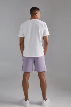 Relaxed Scuba Short With Poppers | BoohooMAN UK