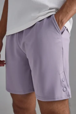 Relaxed Scuba Short With Poppers | BoohooMAN UK