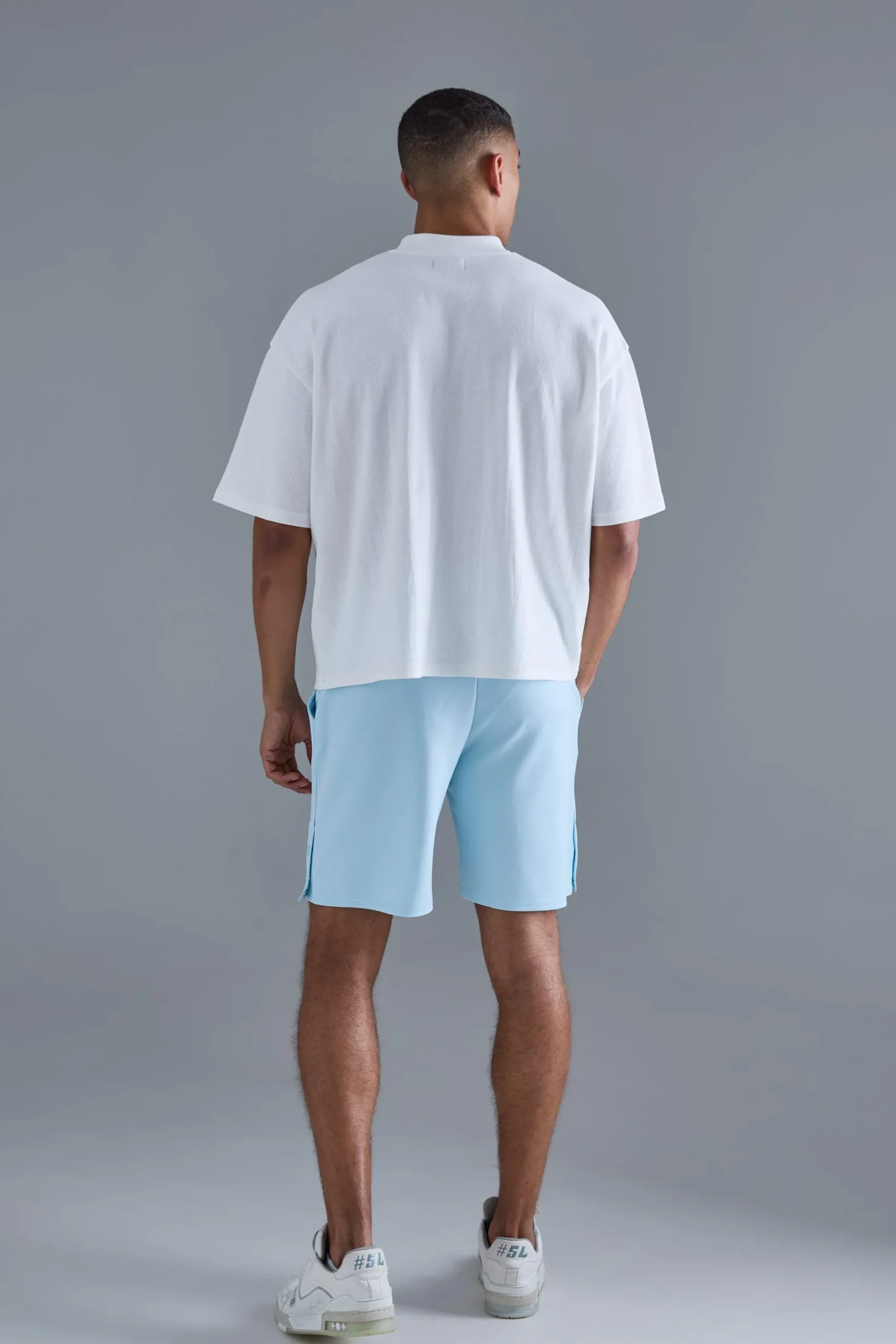 Relaxed Scuba Short With Poppers | BoohooMAN UK