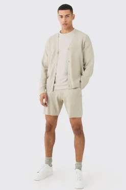 Relaxed Short Length Knitted Short | BoohooMAN UK
