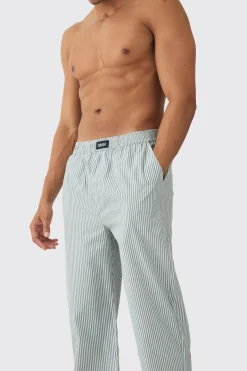 Relaxed Stripe Lounge Bottoms | BoohooMAN UK
