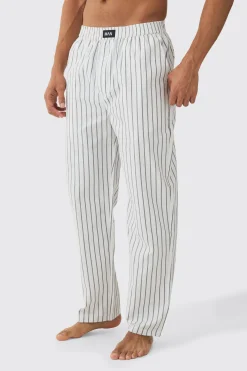 Relaxed Stripe Lounge Bottoms | BoohooMAN UK