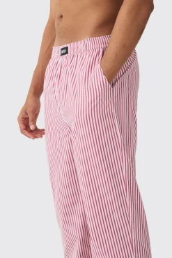Relaxed Stripe Lounge Bottoms | BoohooMAN UK