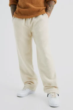 Relaxed Textured Trouser | BoohooMAN UK