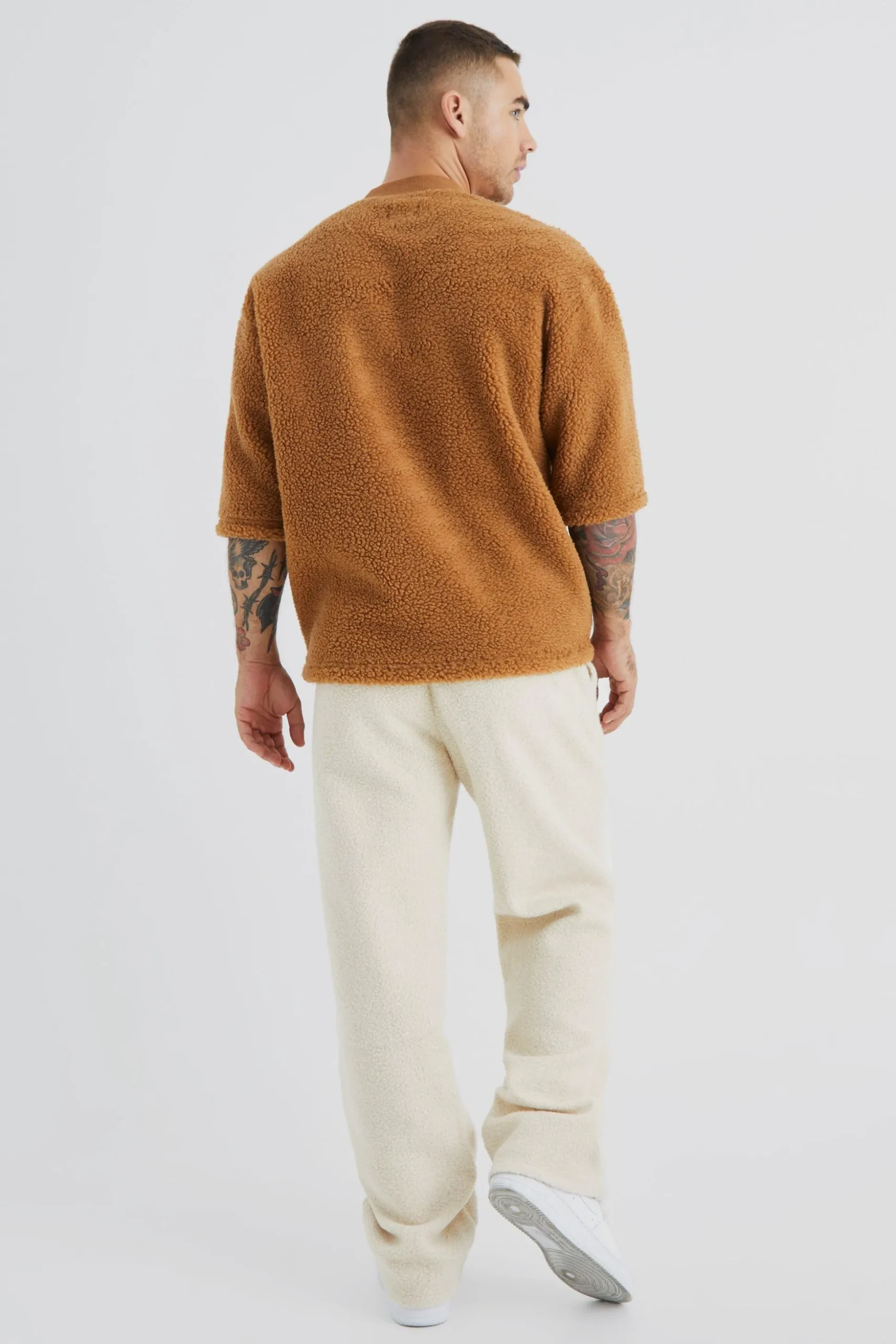 Relaxed Textured Trouser | BoohooMAN UK