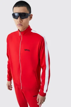 Relaxed Tricot Zip Detail Tracksuit | BoohooMAN UK