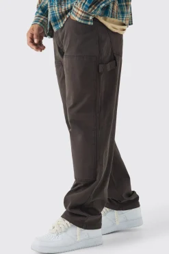 Relaxed Twill Overdye Carpenter Trousers | BoohooMAN UK