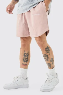 Relaxed Volley Fit Acid Washed Shorts | BoohooMAN UK