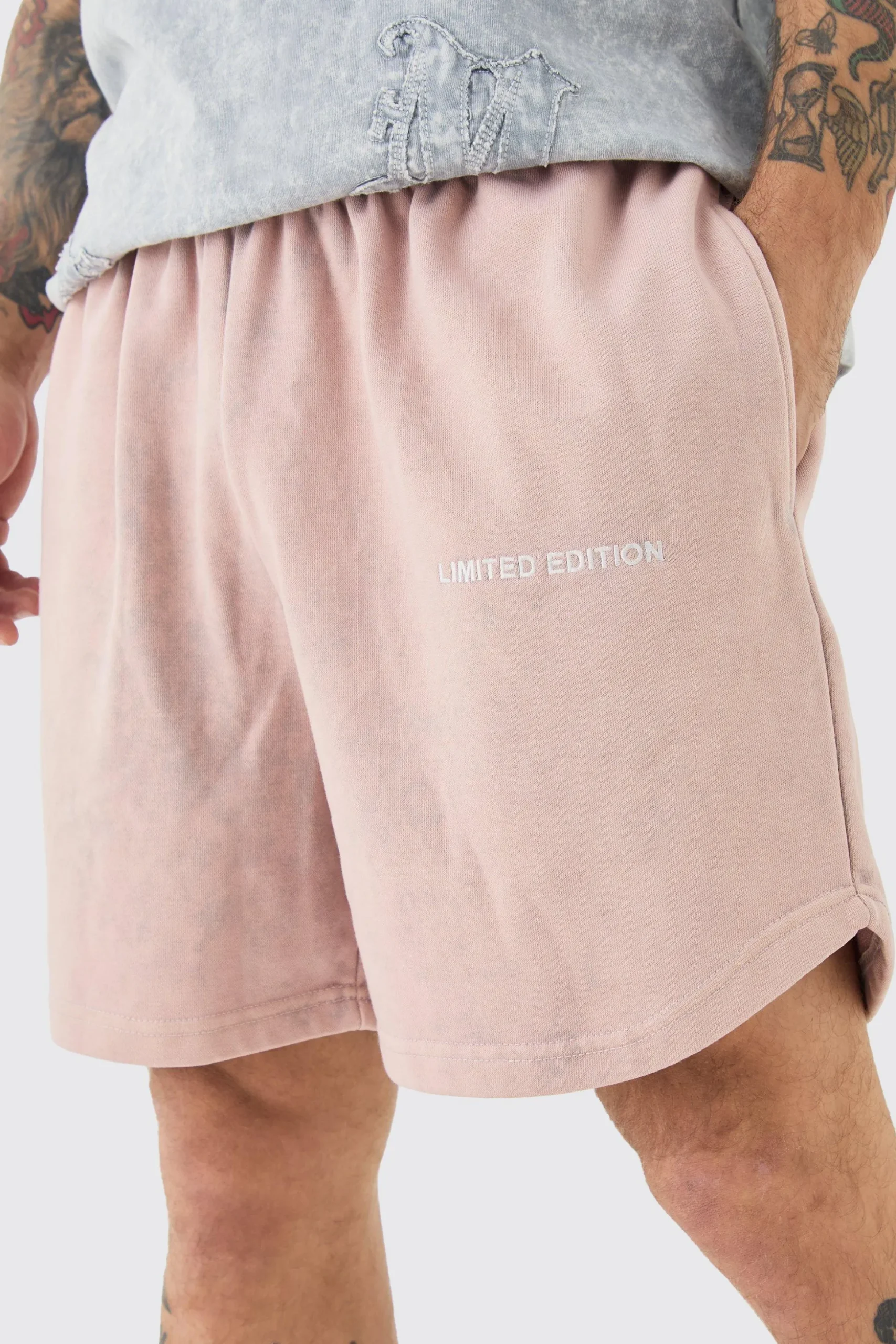 Relaxed Volley Fit Acid Washed Shorts | BoohooMAN UK
